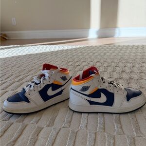 Nike Jordan 1 Mid Royal Blue Laser Orange